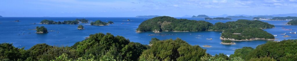 島々と海が見える風景