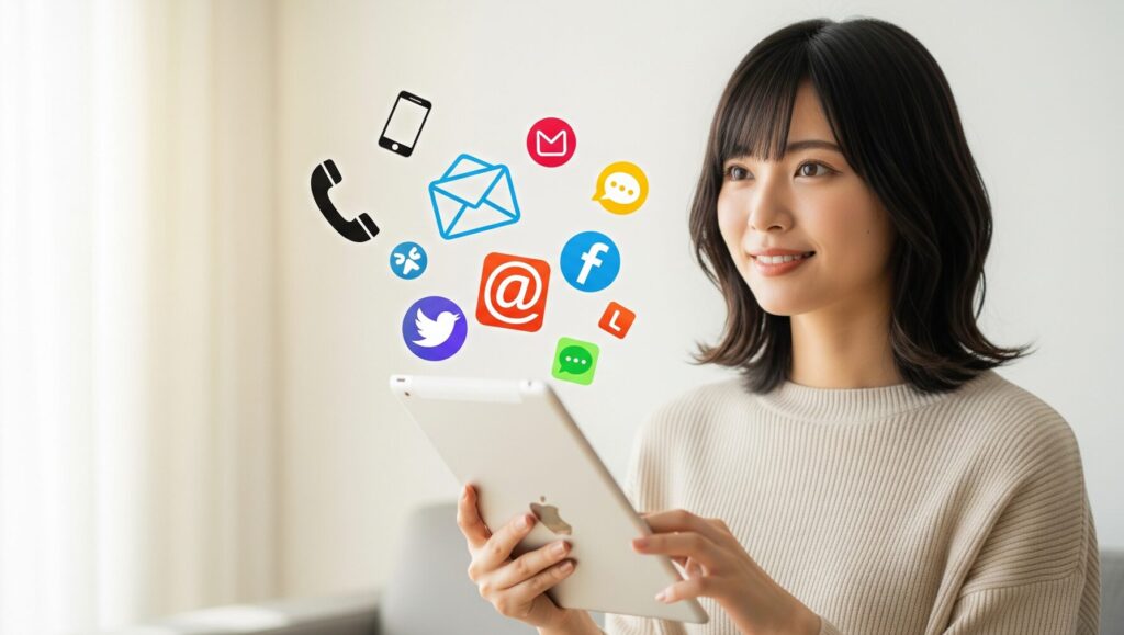 代替の連絡手段を添える一言文例