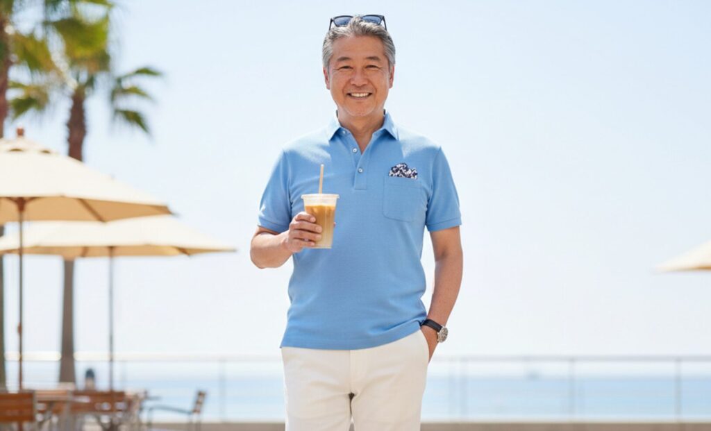 春夏は機能性素材とポロシャツで涼しく装う