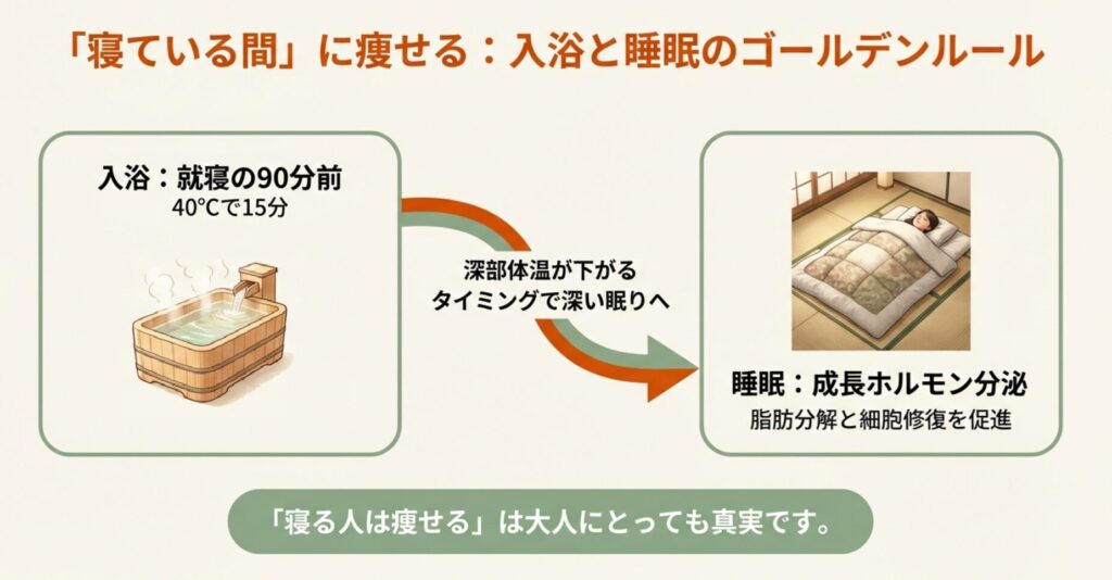  代謝を上げるための入浴タイミングと睡眠のゴールデンルール