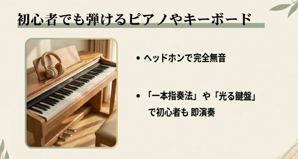 初心者でも弾けるピアノやキーボードの魅力