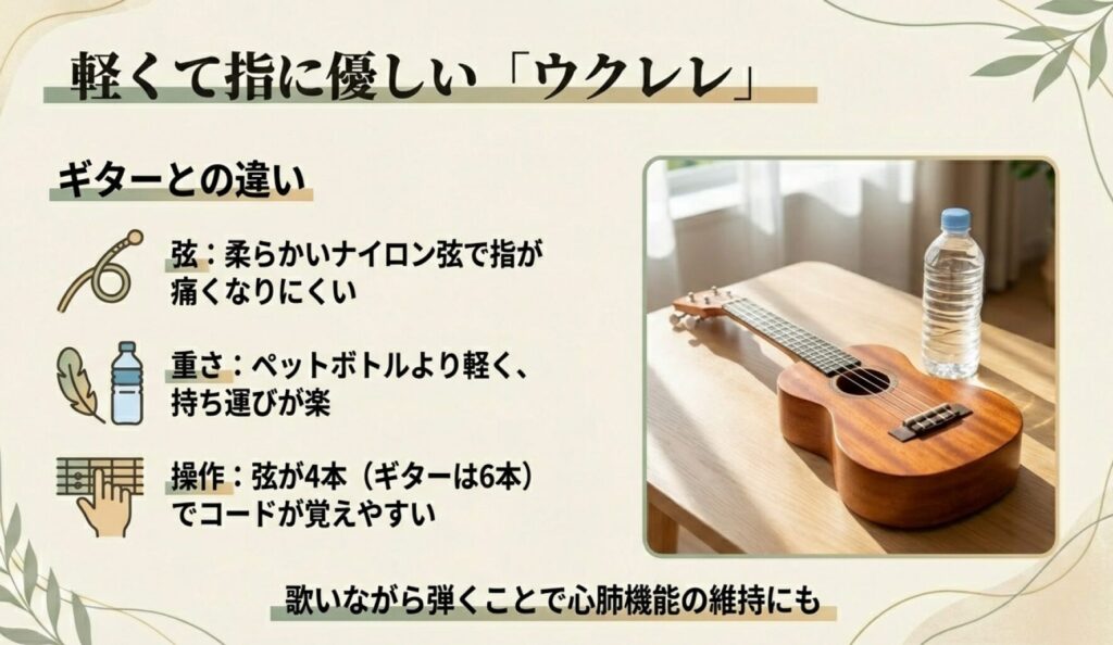 安価で手軽なウクレレは女性にもおすすめ