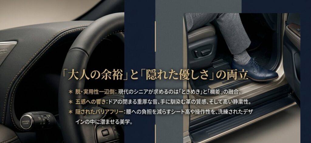 大人の余裕を感じさせるデザインと隠されたバリアフリー機能の両立